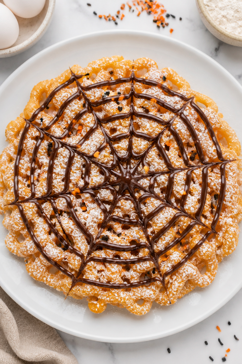 Easy Halloween Homemade Funnel Cake Treat