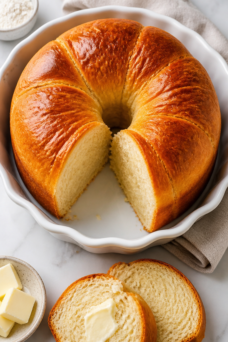 Classic Southern Sally Lunn Bread Loaf