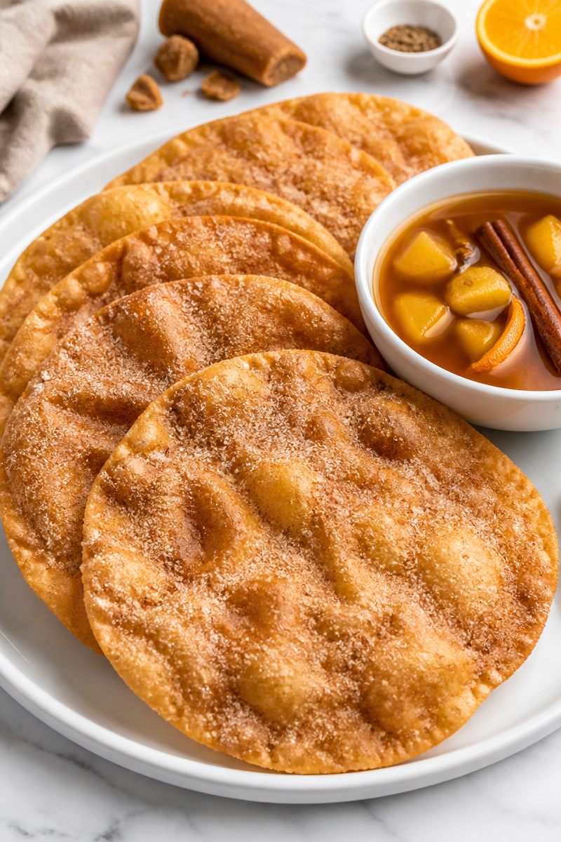 Classic Mexican Bunuelo Christmas Dessert