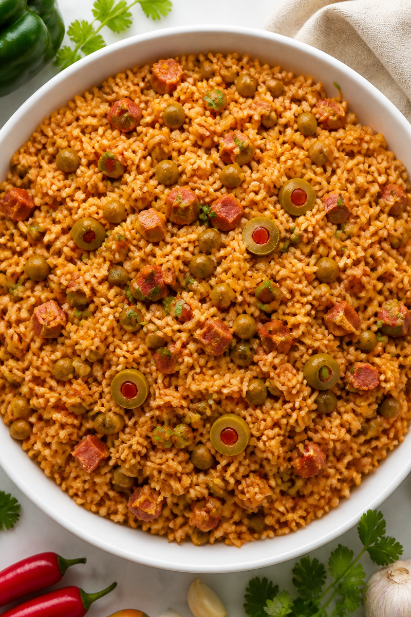 Classic Puerto Rican Arroz Con Gandules