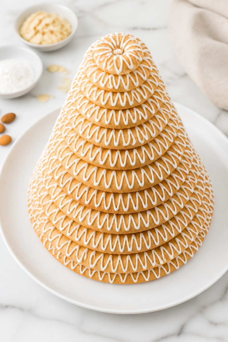 Classic Norwegian Kransekake Almond Ring Cake