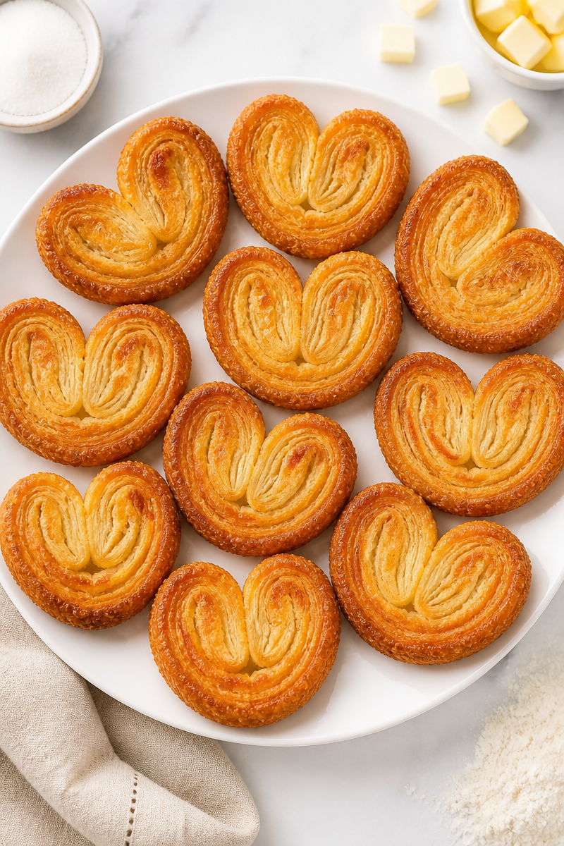 Classic French Palmier Puff Pastry Cookie