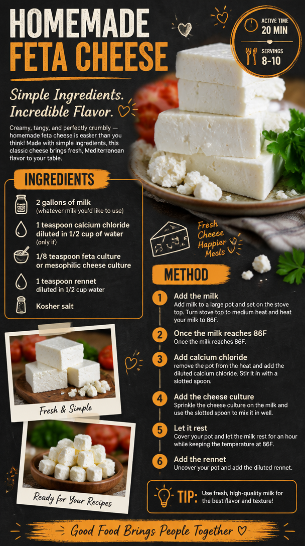 Homemade Feta Cheese