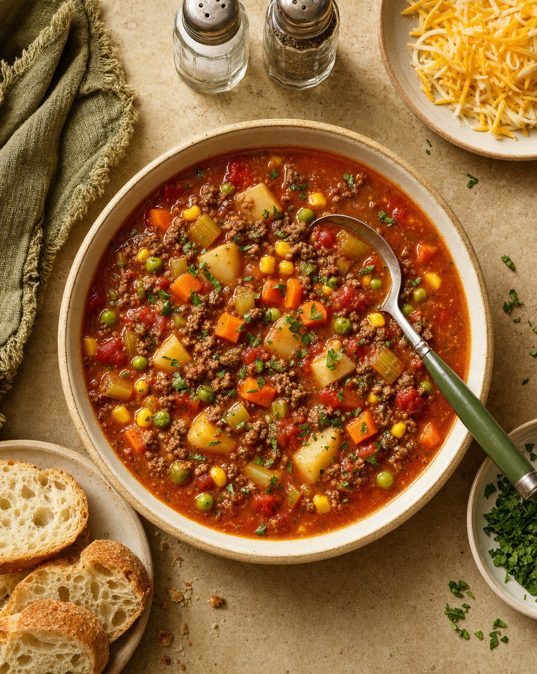 Crock Pot Hamburger Soup