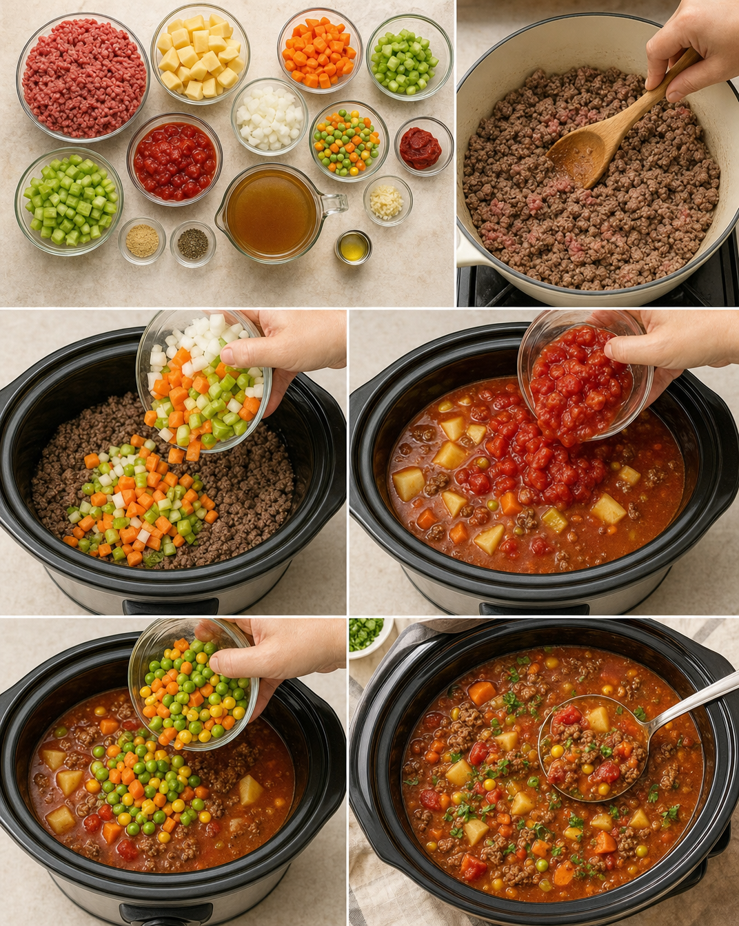 Crock Pot Hamburger Soup
