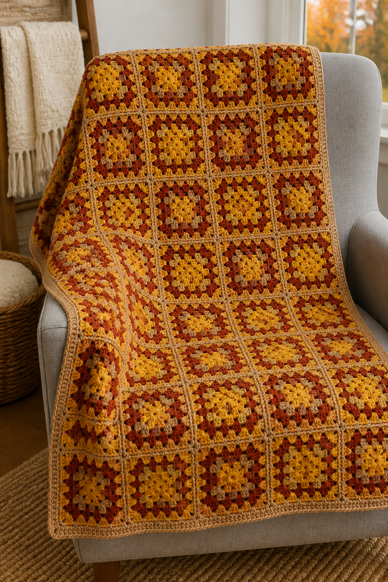 Crochet Hayride Granny Baby Blanket