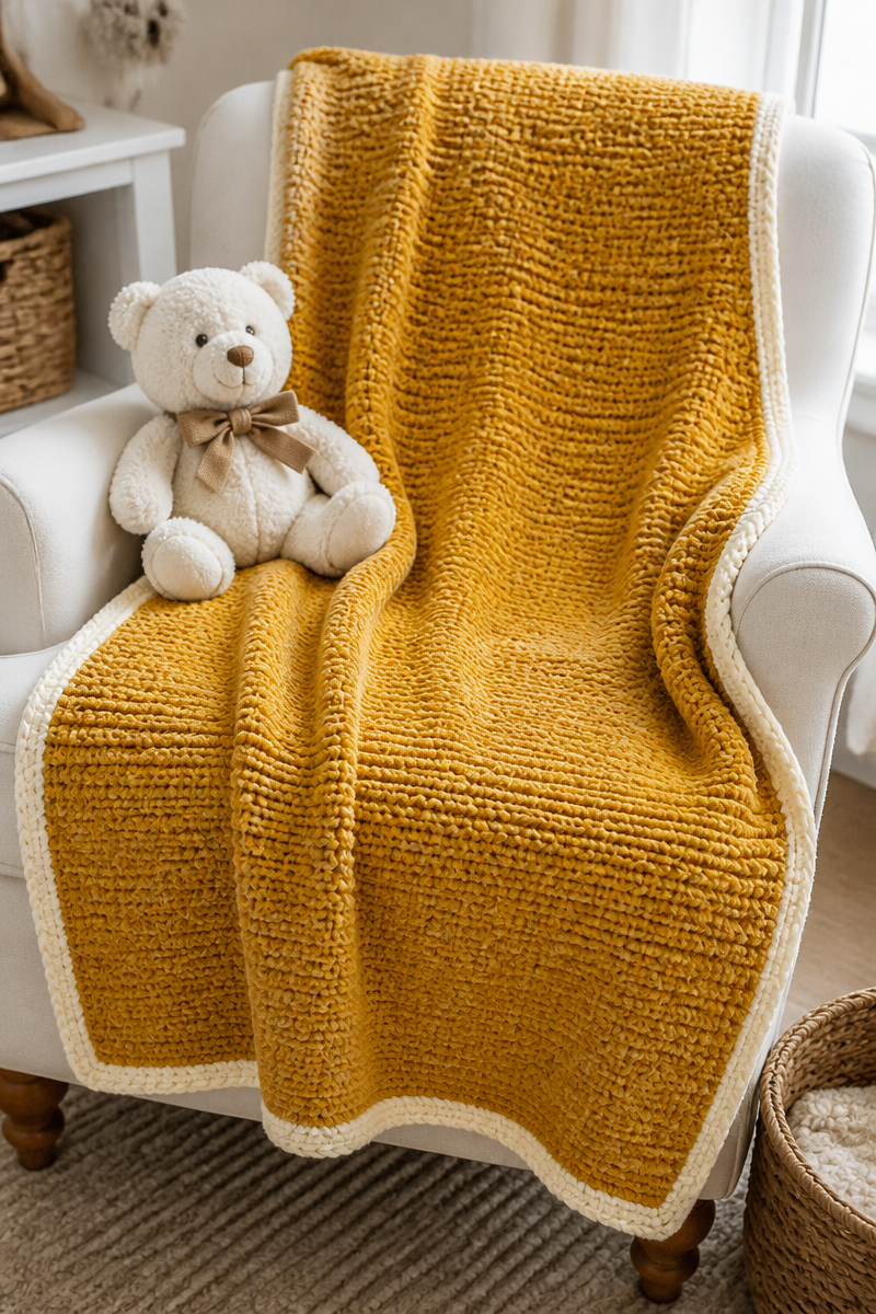Crochet Apple Cider Baby Blanket