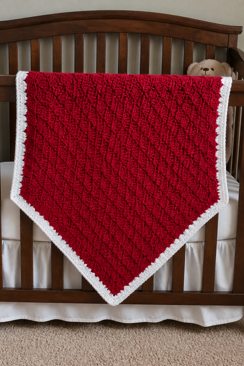 Crochet Santa Hat C2C Baby Blanket