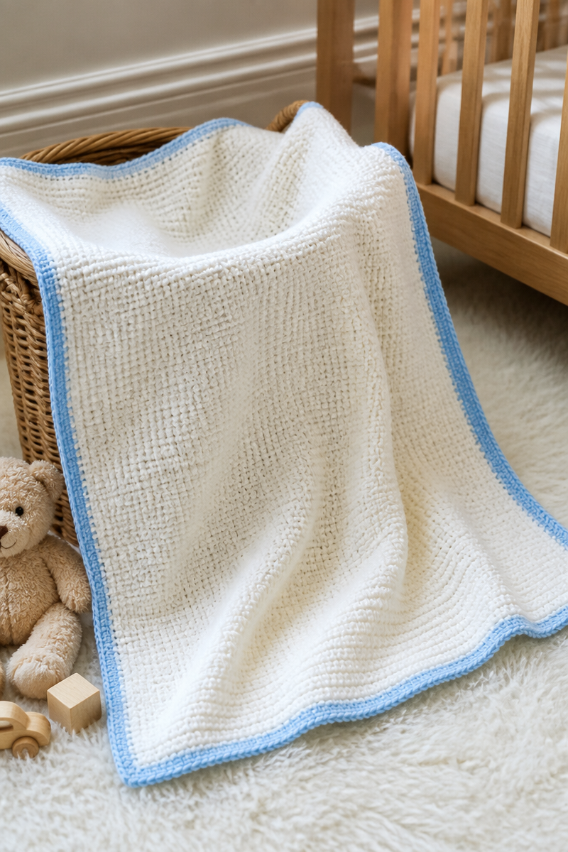 Crochet Polar Bear Baby Blanket