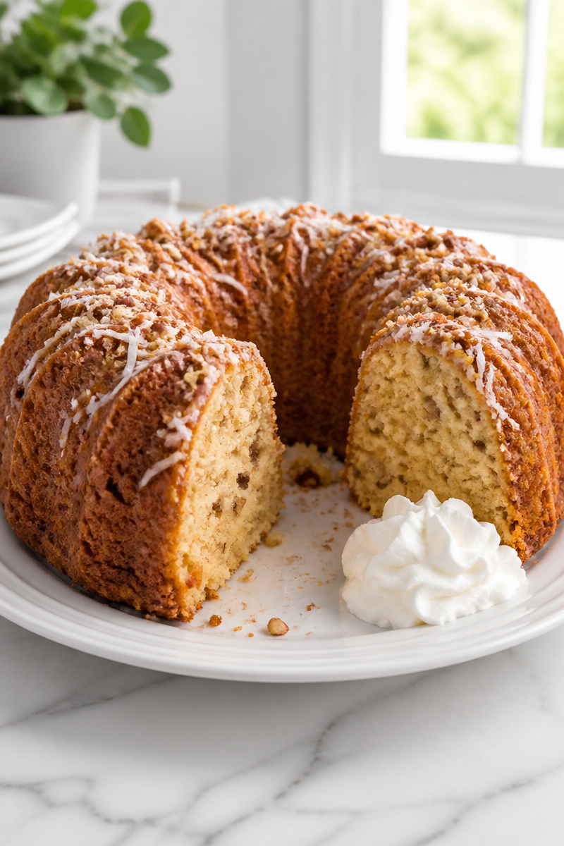Southern Vanilla Wafer Coconut Pecan Cake