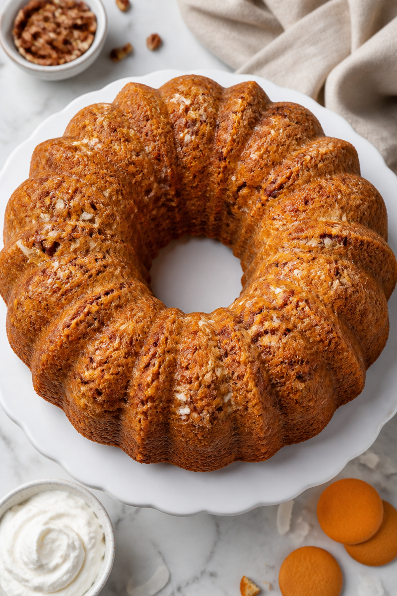 Southern Vanilla Wafer Coconut Pecan Cake
