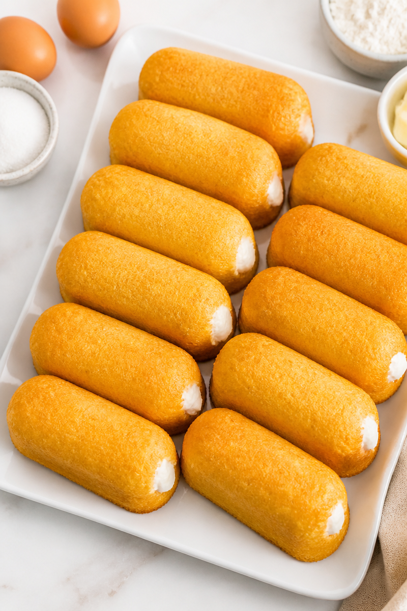 Homemade Twinkies Cream Filled Snack Cakes