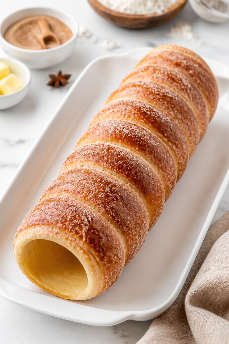 Homemade Hungarian Kürtőskalács Chimney Cake