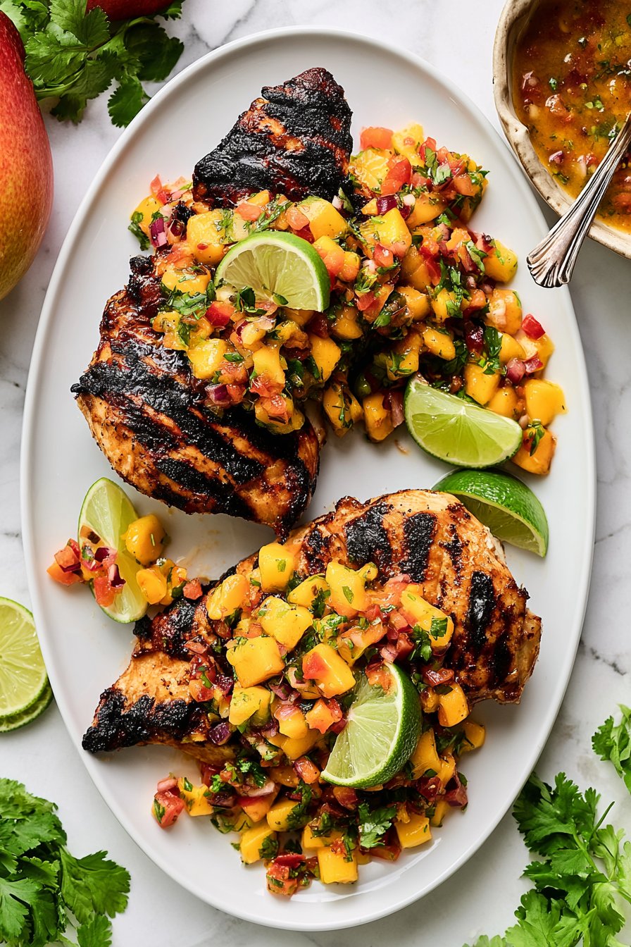 Hot Honey Chicken with Peach Pico de Gallo
