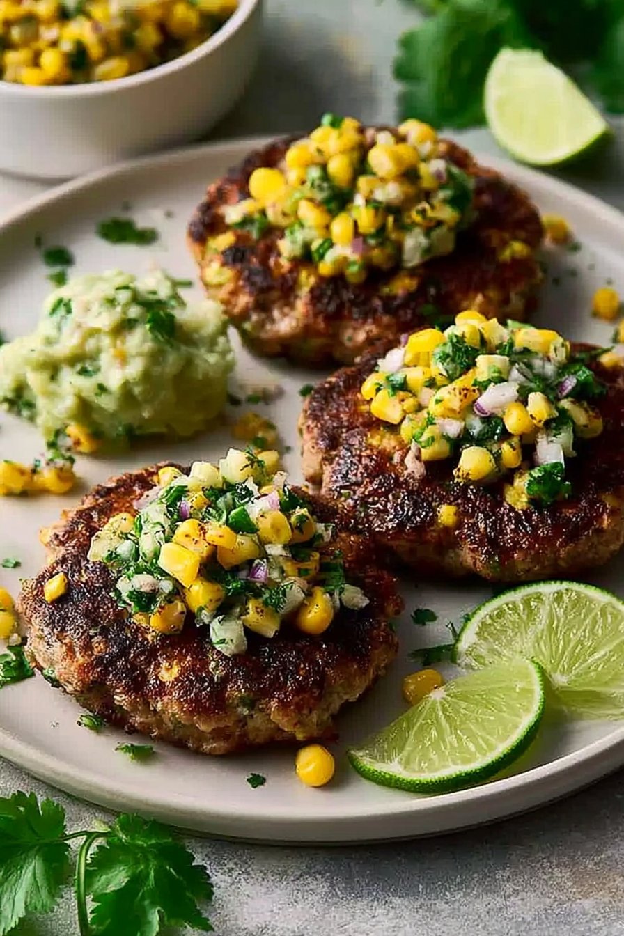 Tasty Corn Salsa Burgers
