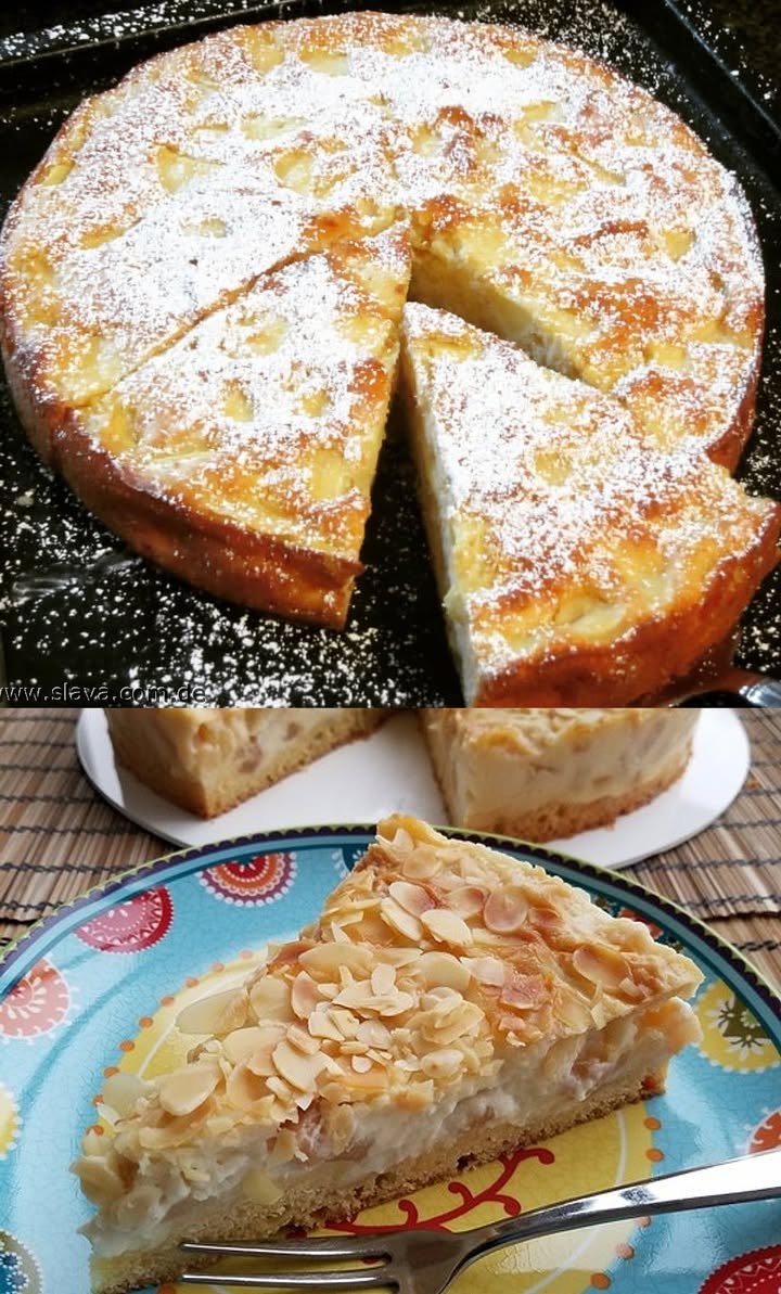 Gefüllter Pudding Apfelkuchen