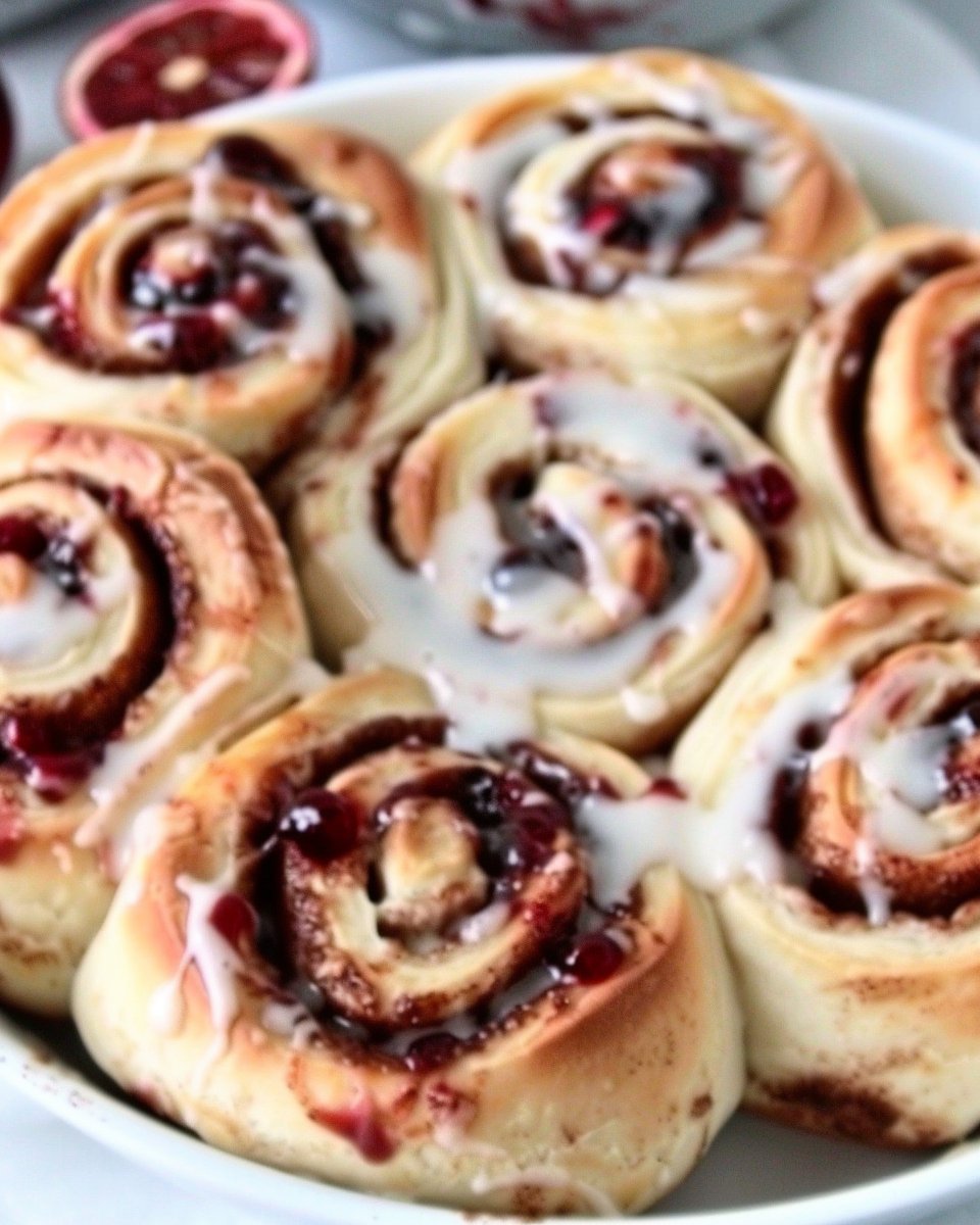 Cherry Cinnamon Rolls with Homemade Filling