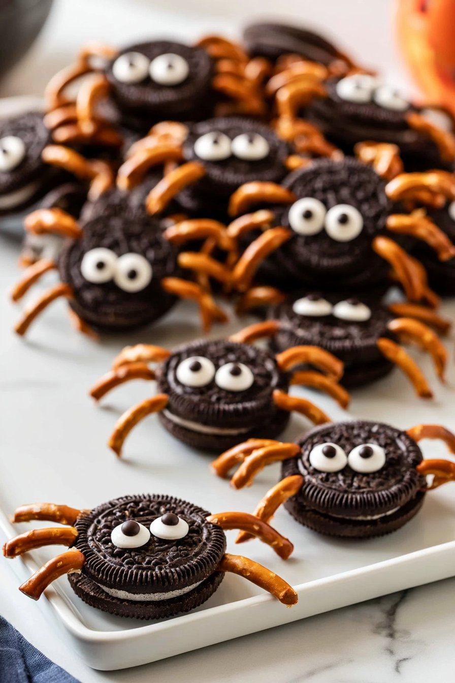 Spooky Oreo Cookies with Googly Eyes | Spider oreos, Oreo cookie halloween treats, Halloween food treats