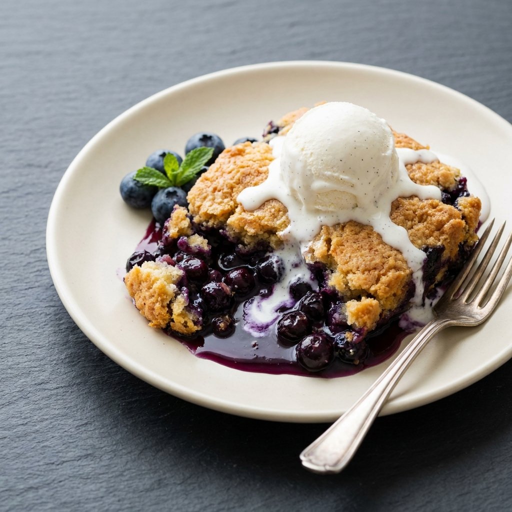 Crockpot Blueberry Cobbler Dump Cake