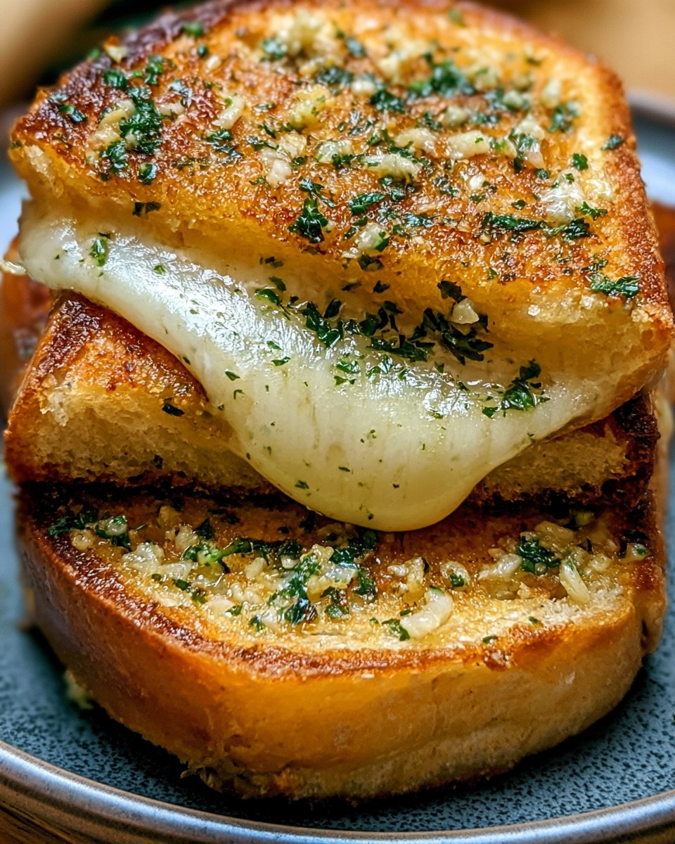 Garlic Bread Grilled Cheese