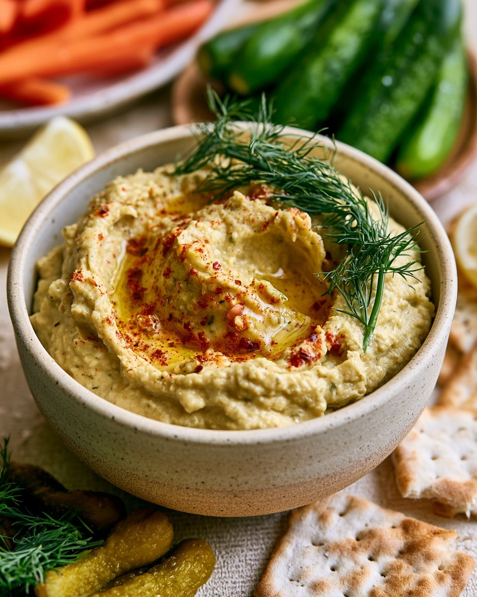 Tangy Dill Pickle Hummus