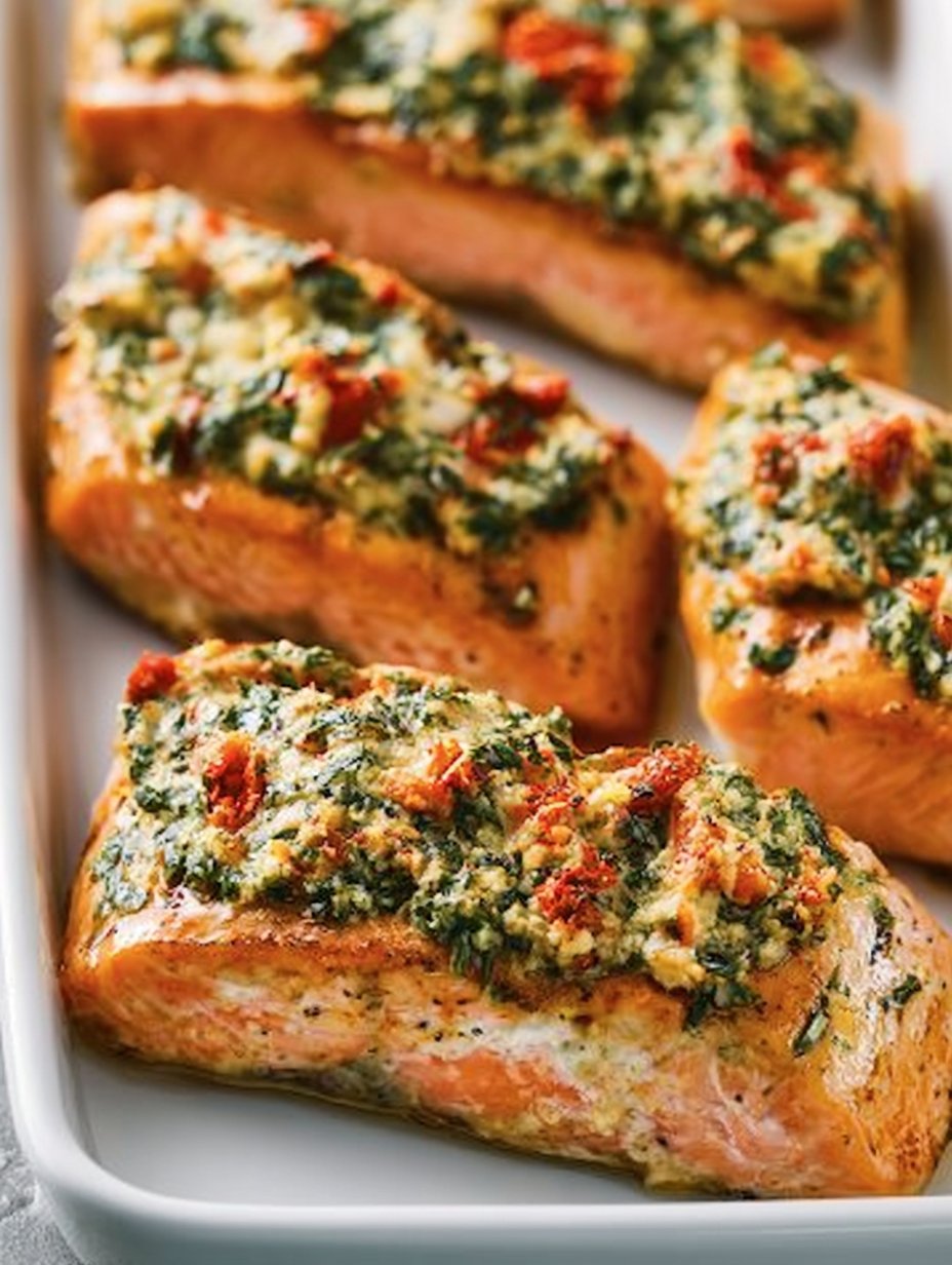 Salmón Relleno Con Espinacas y Feta (¡30 minutos!)