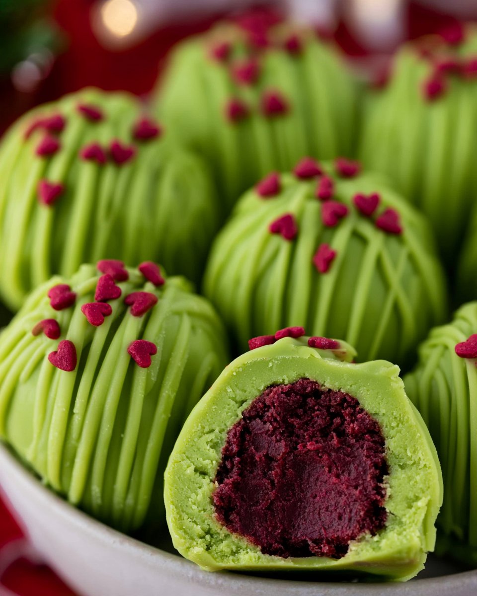 No-Bake Grinch Oreo Truffles