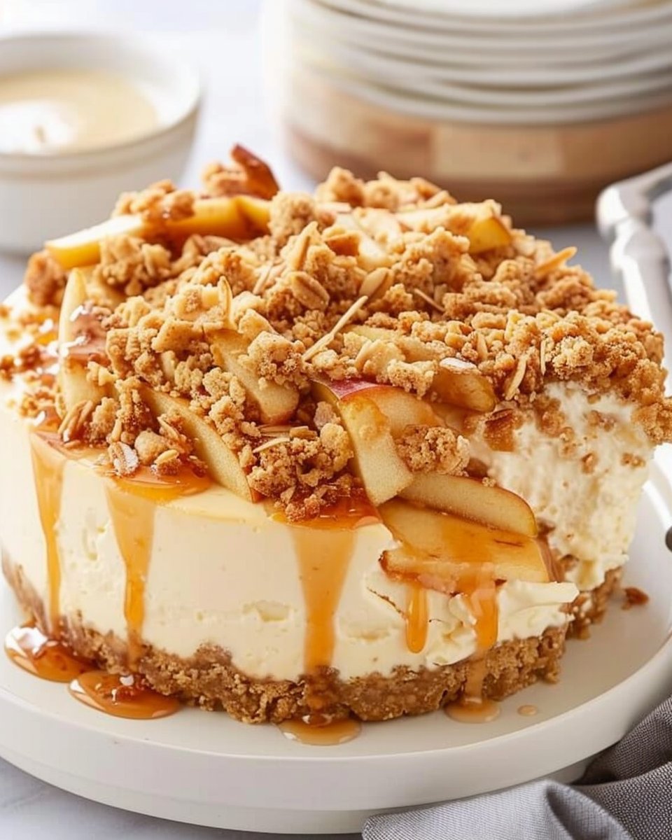Apple Crisp Cheesecake