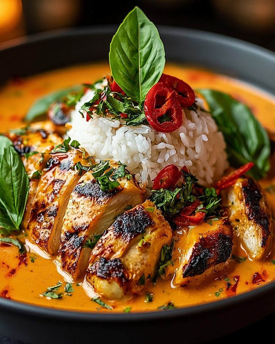 Kremowe tajskie miseczki z kurczakiem i czerwonym curry: niesamowity przepis ostateczny