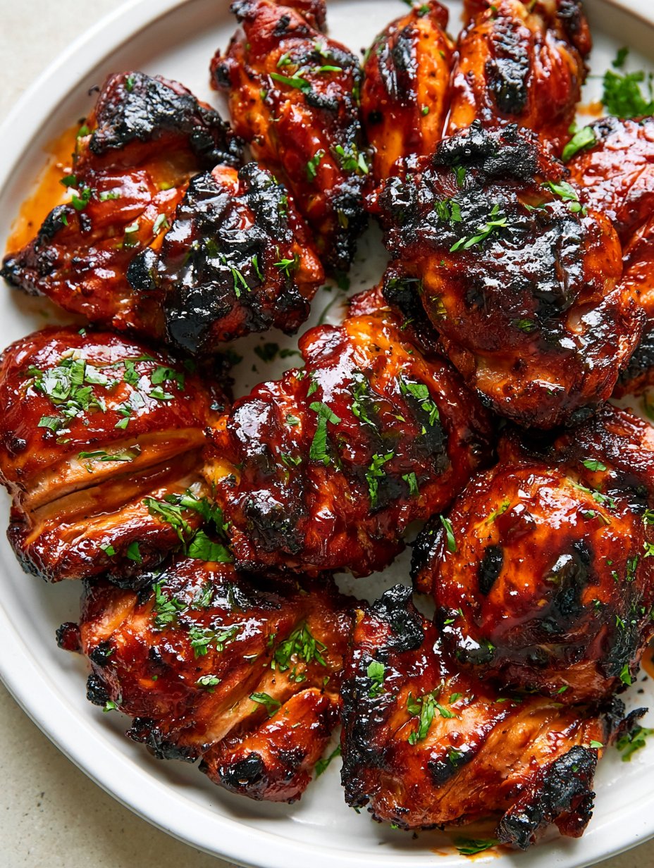 Muslos de Pollo a la Barbacoa Caramelizados al Horno