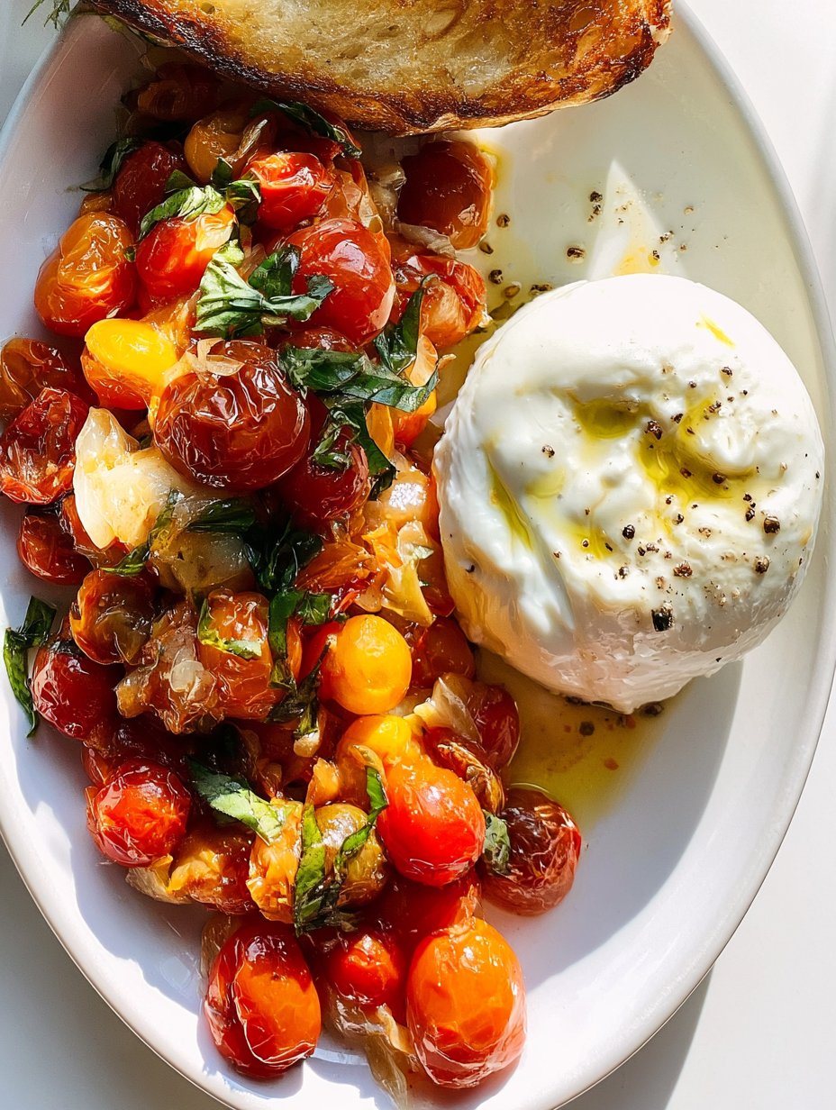 Tomates Asados Con Burrata