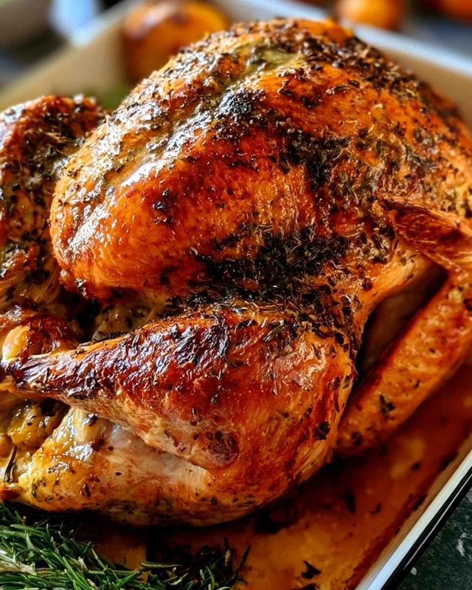 Garlic Herb Butter Roast Turkey