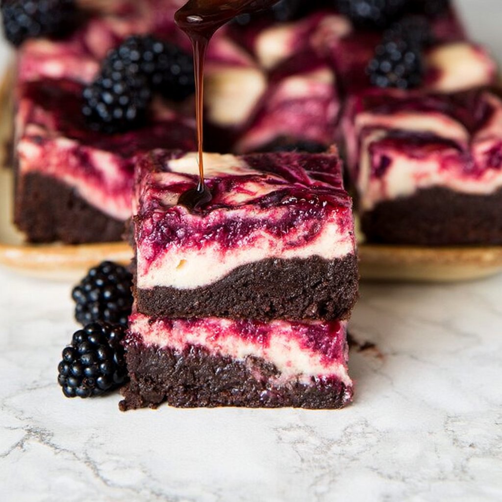 Blackberry Cheesecake Brownies