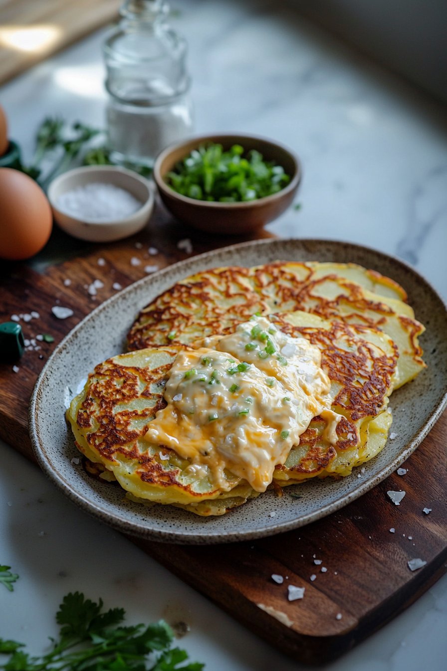 Cheesy Potato Pancakes