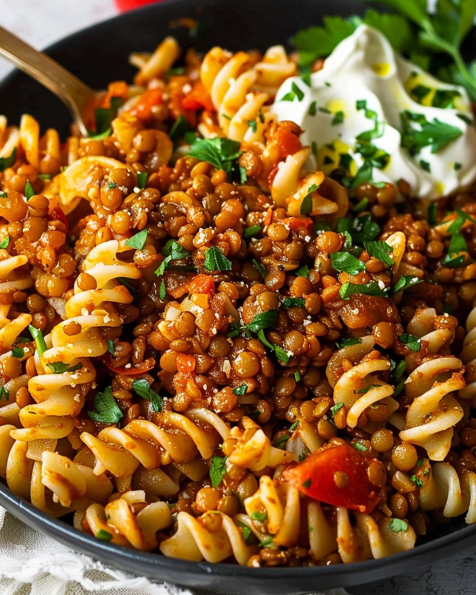 Spiced Lentil Pasta