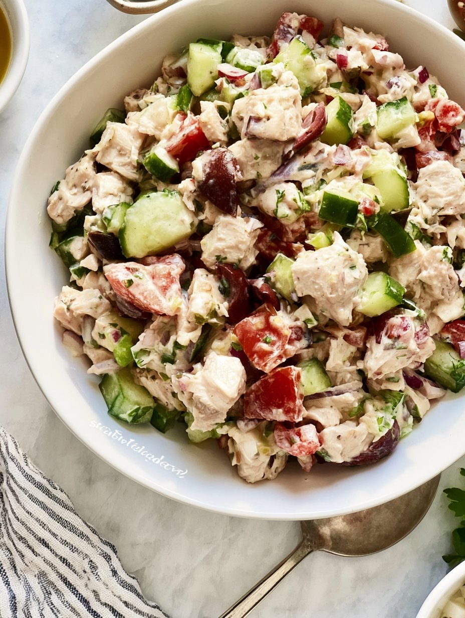 Ensalada de pollo mediterránea