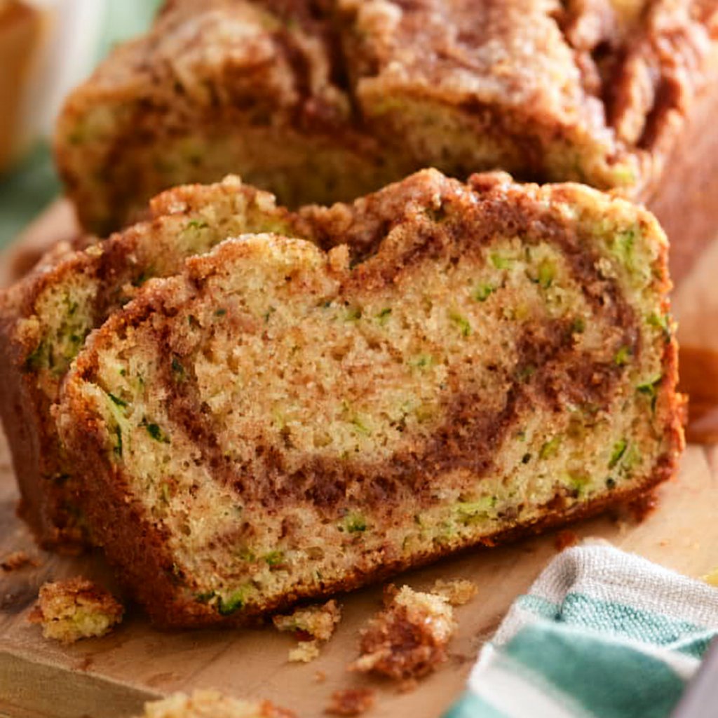 Moist and Delicious Cinnamon Swirl Zucchini Bread