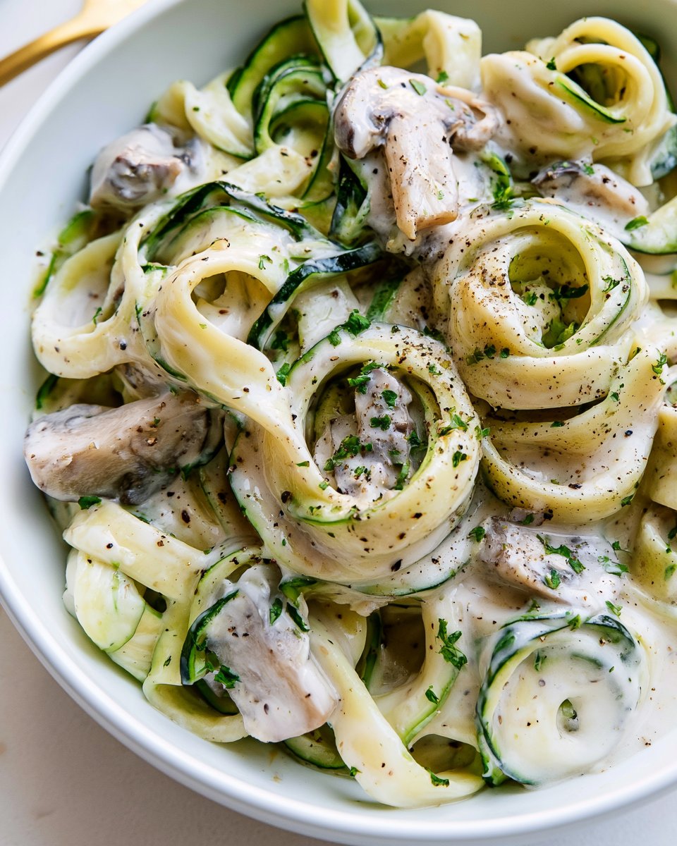 Creamy Zucchini Noodles Alfredo
