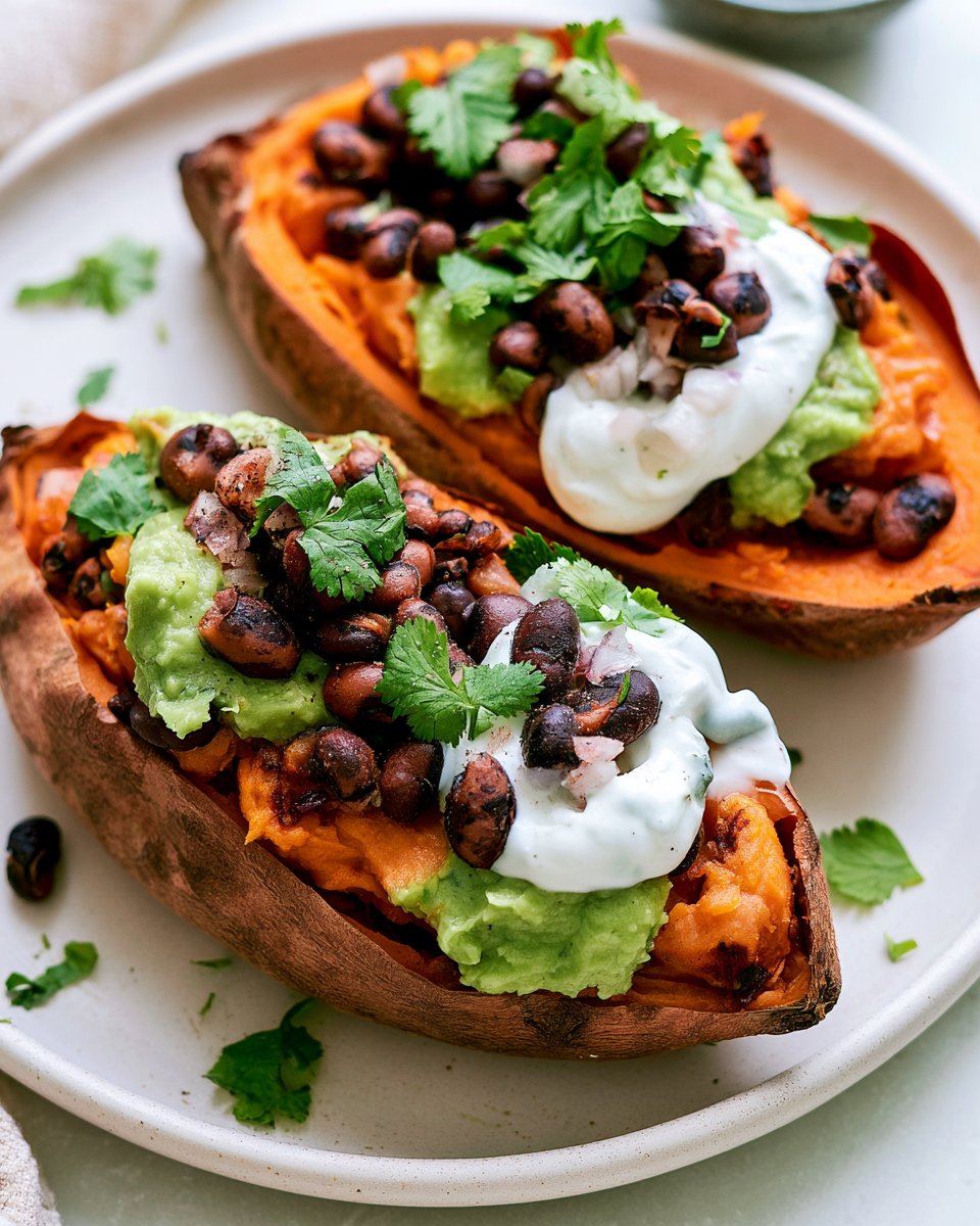 Black Bean Stuffed Sweet Potatoes