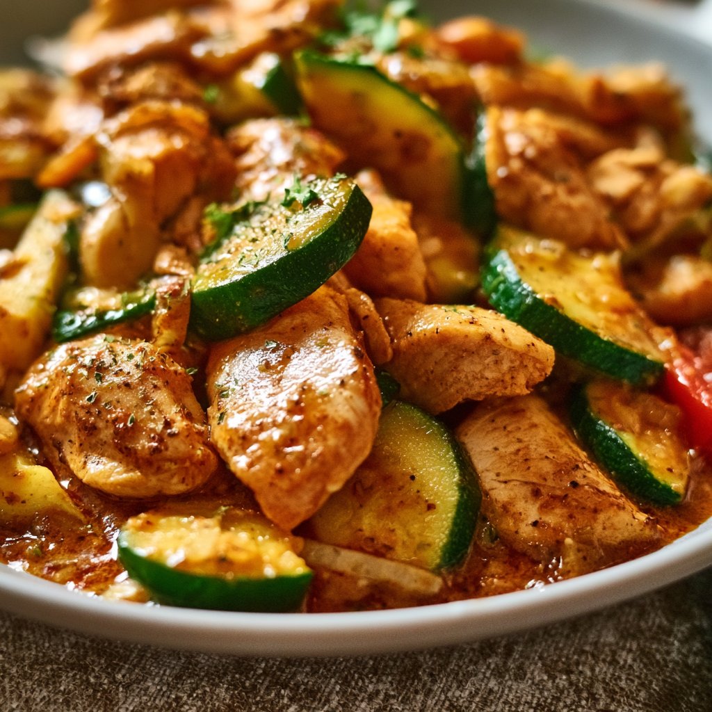Paprika-Zucchini-Hähnchen