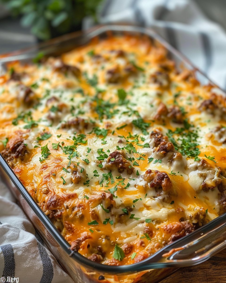 Cheesy Loaded Meatloaf Casserole 2 Cheesy Loaded Meatloaf Casserole