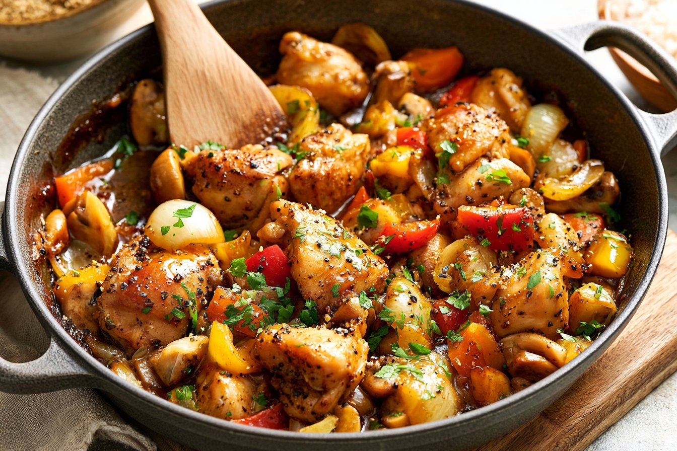 One-Pot Black Pepper Chicken