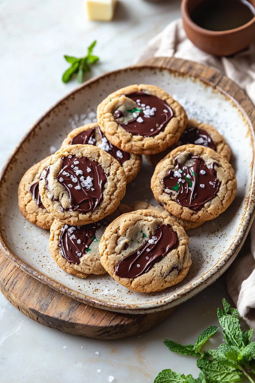 Mint Chocolate Chip Cookies