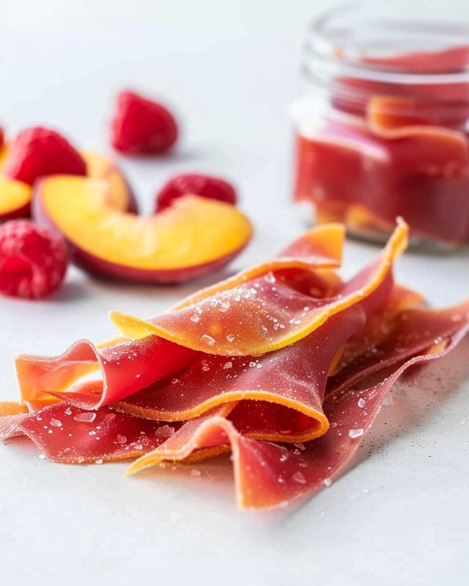 Homemade Peach Raspberry Fruit Leather Recipe | All natural fruit snacks, Homemade fruit and berry gummies