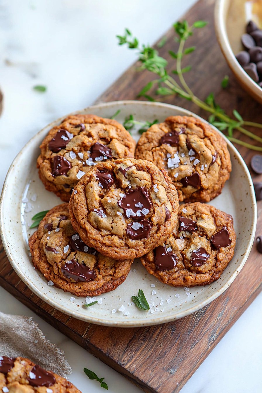 Brown Butter Pumpkin Chocolate Chip Cookies