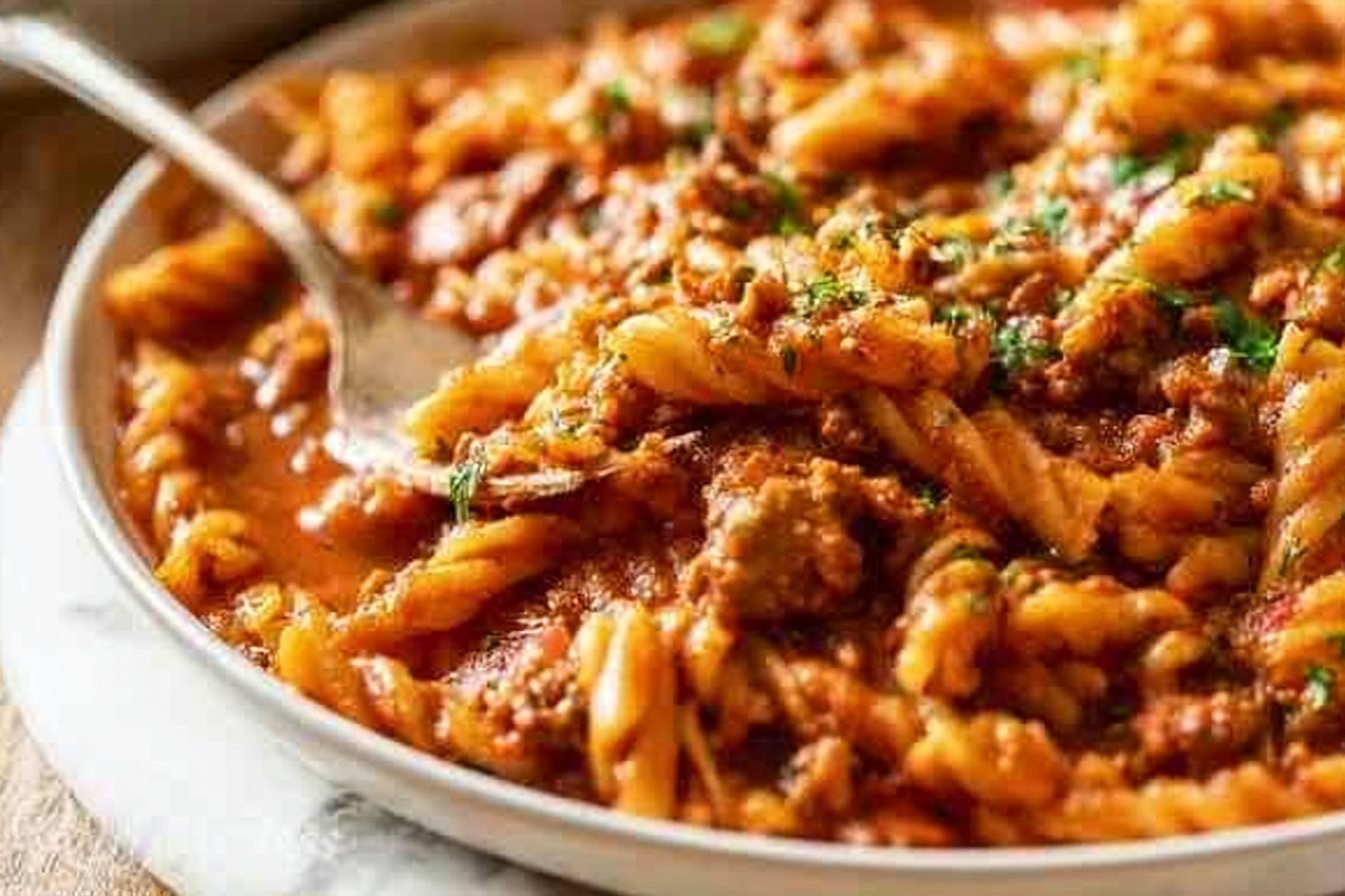 One Pot Sloppy Joe Pasta