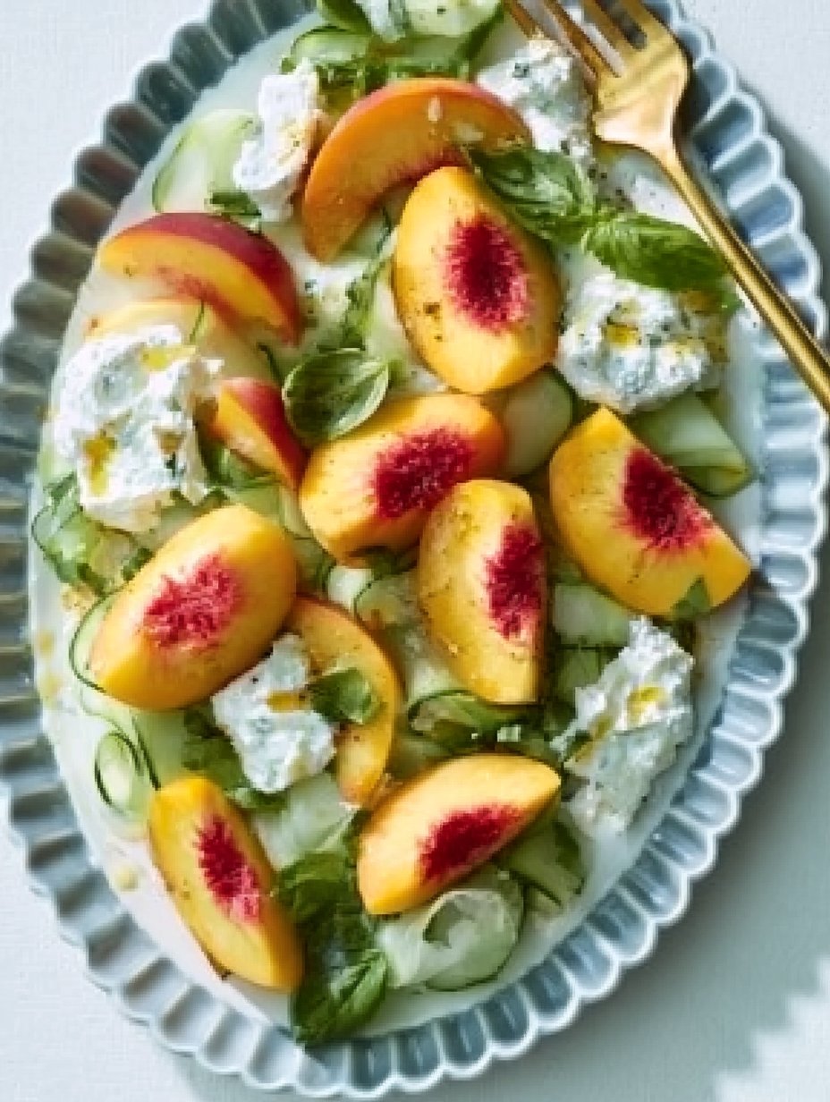 Ensalada Caprese de Durazno con Burrata