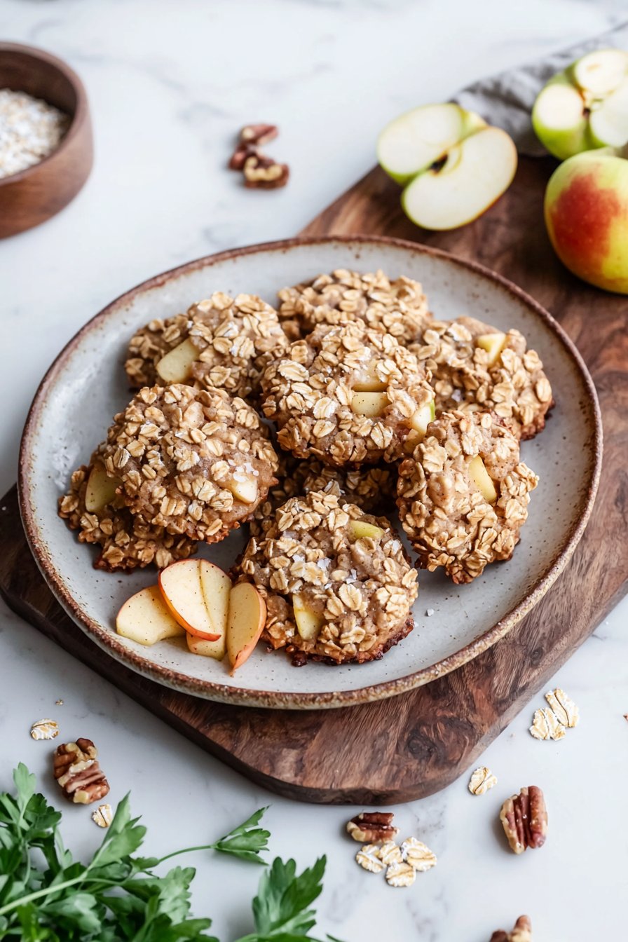 Easy & Healthy Apple Pie Oatmeal Cookies