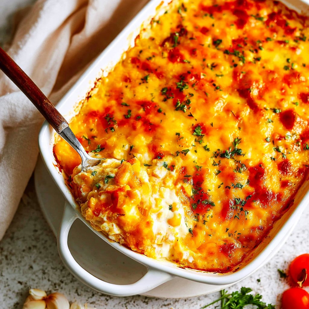 Cheesy Corn Casserole with Cream Cheese