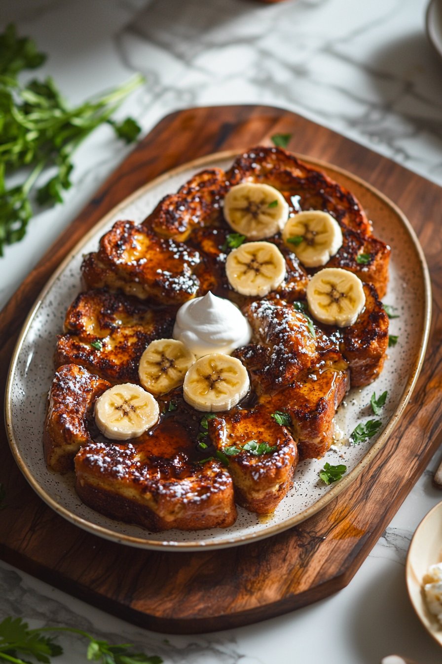Bananas Foster French Toast Casserole